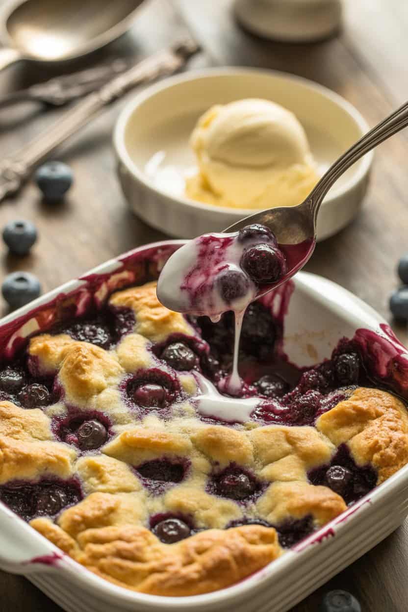 easy blueberry cobbler