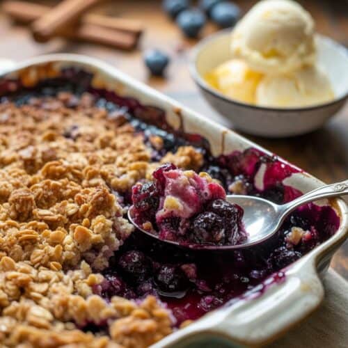 easy blueberry crisp