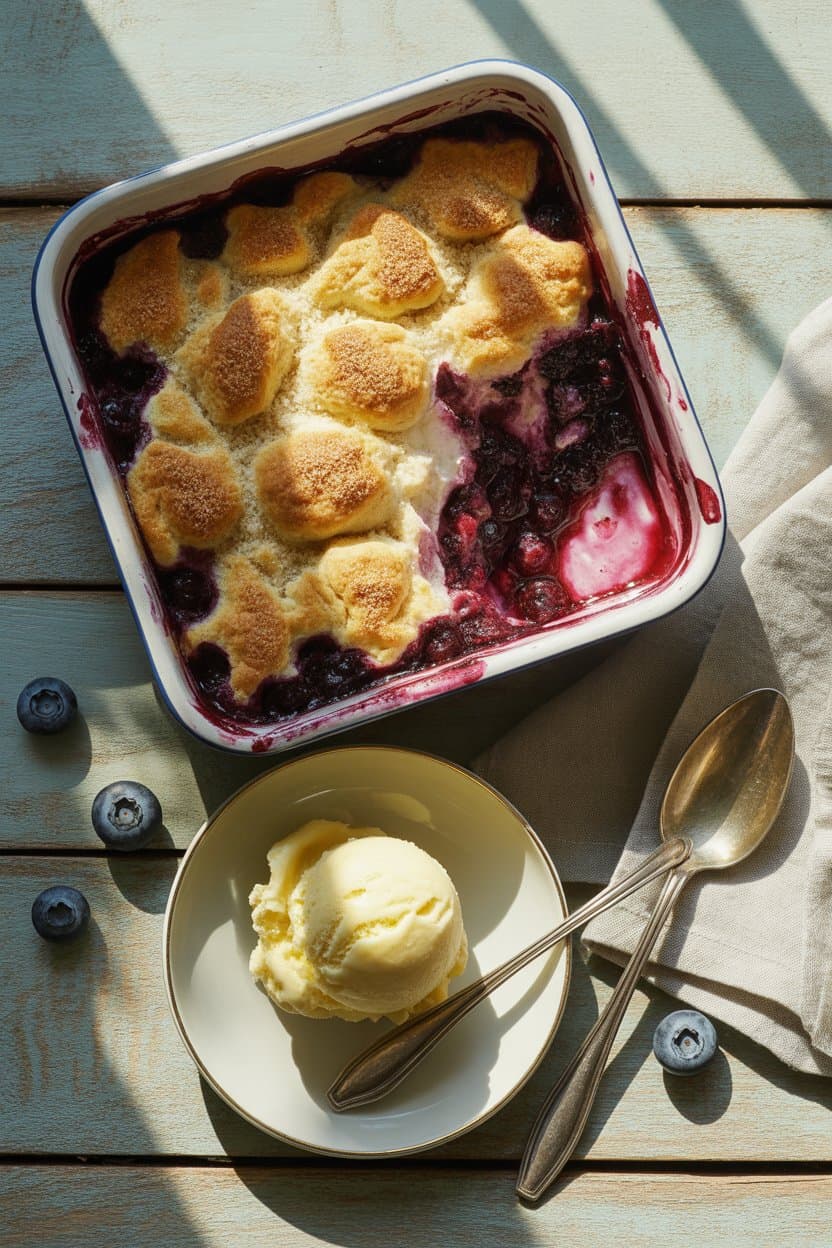 easy blueberry cobbler