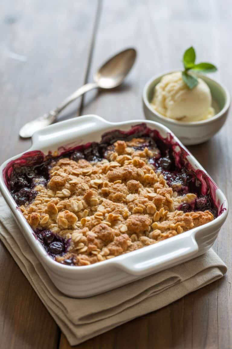 easy blueberry crisp