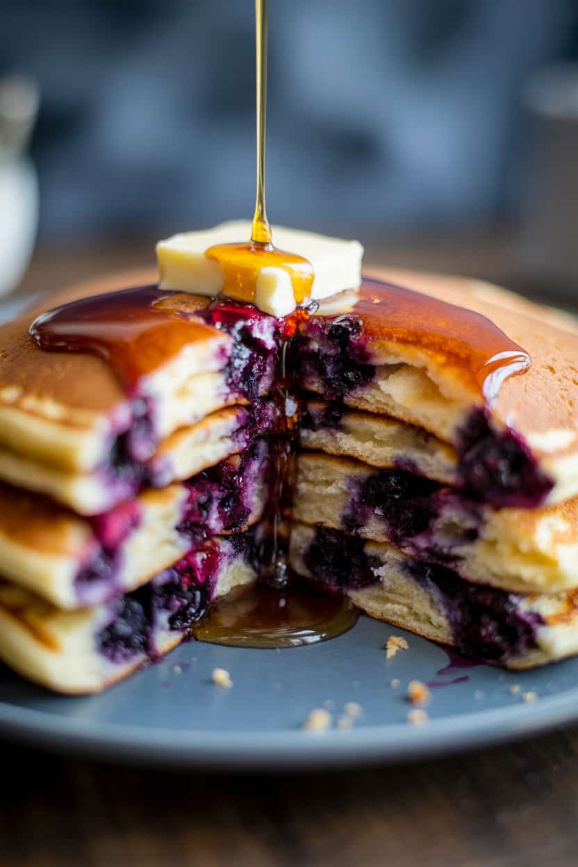 easy blueberry pancakes