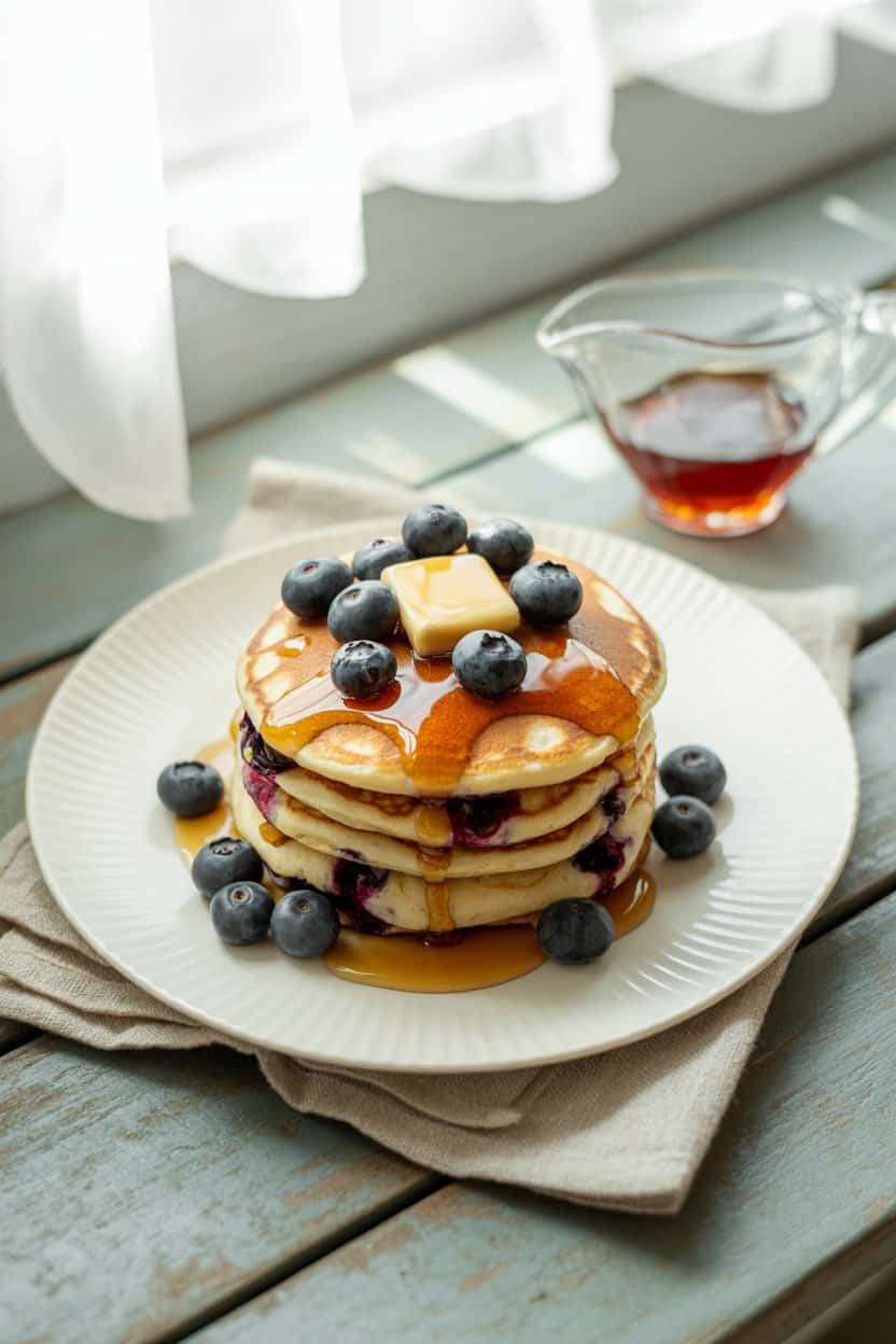 easy blueberry pancakes
