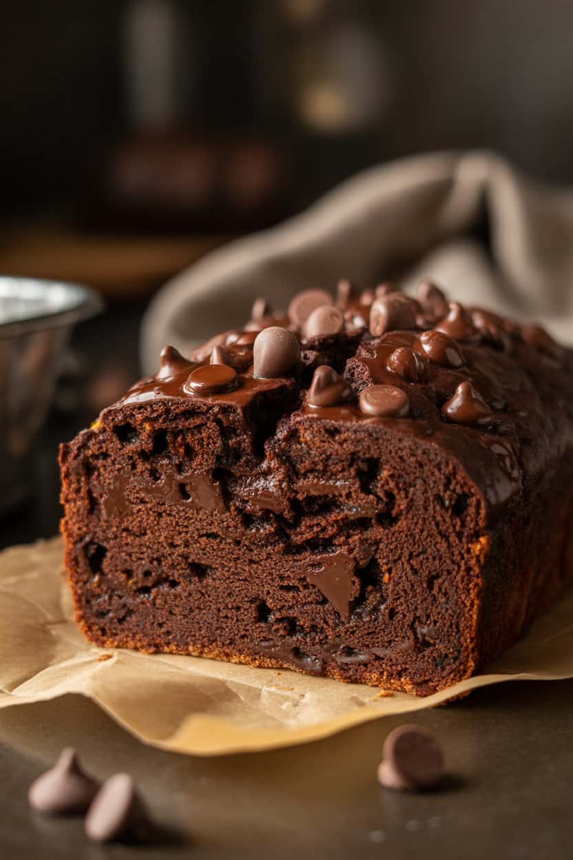 easy chocolate zucchini bread slice