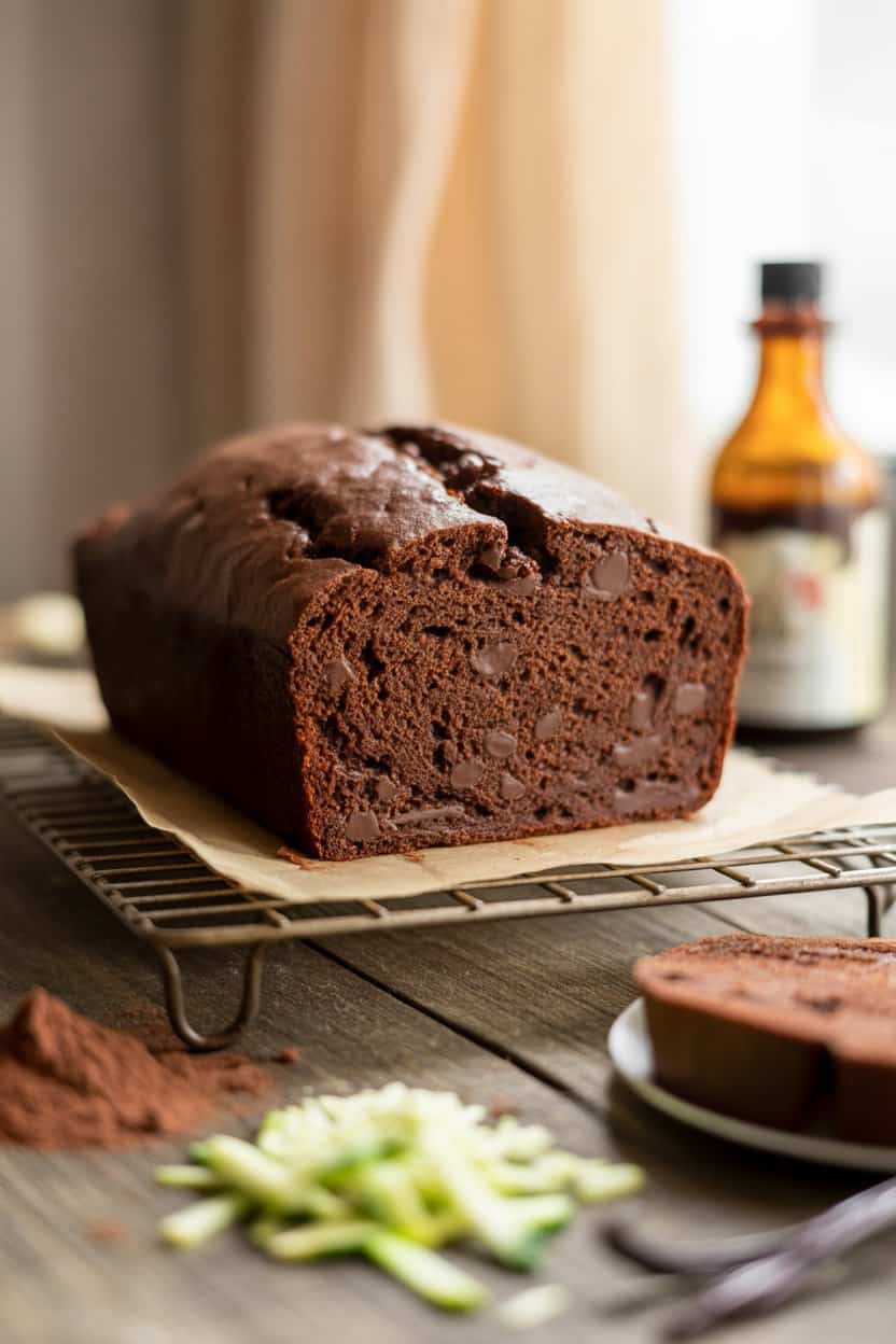 easy chocolate zucchini bread sliced