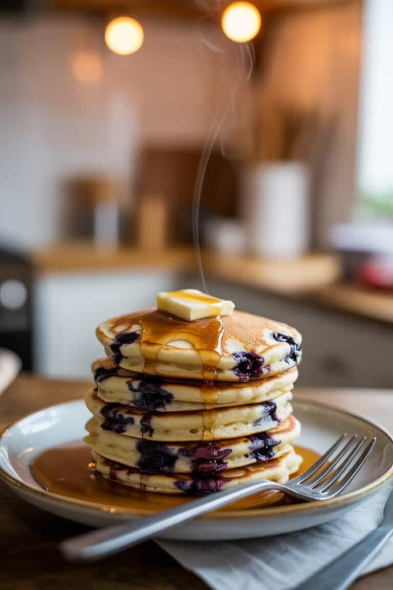 easy blueberry pancakes