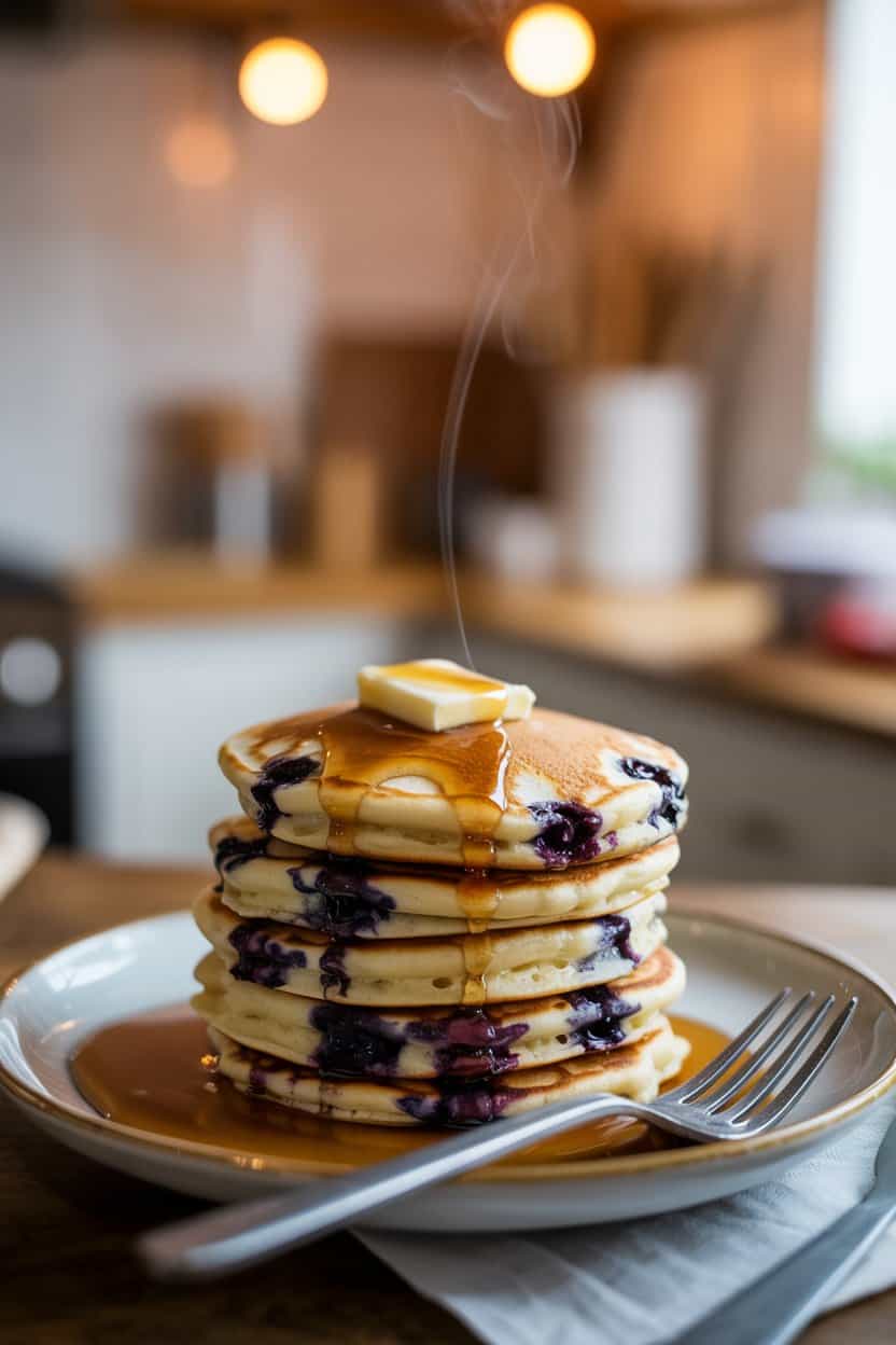 easy blueberry pancakes