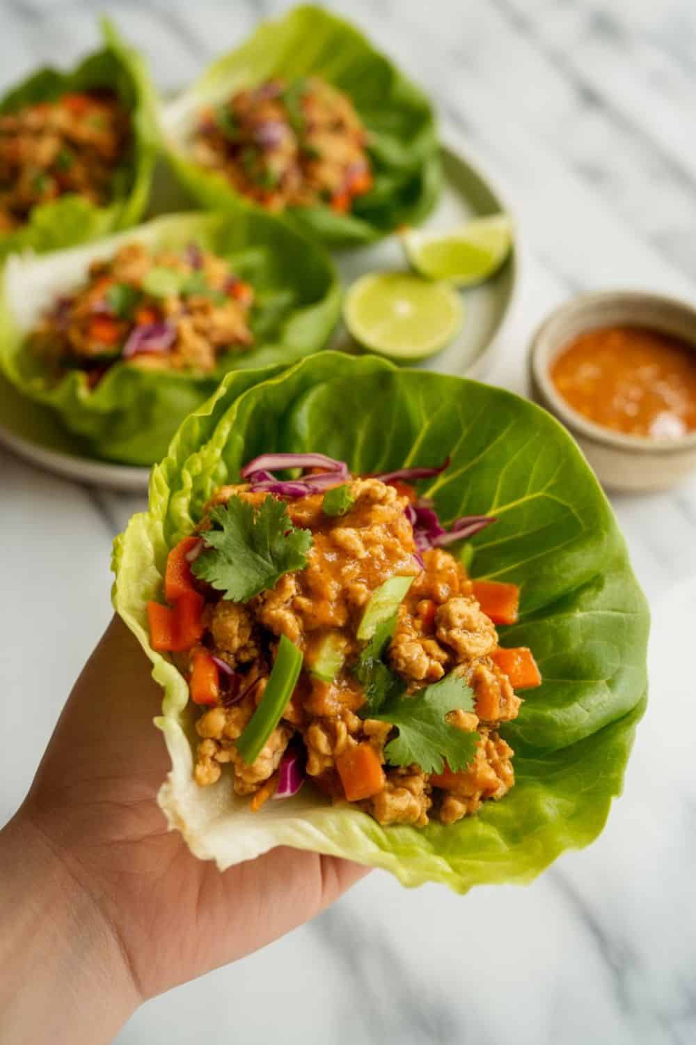 Thai Chicken Lettuce Wraps