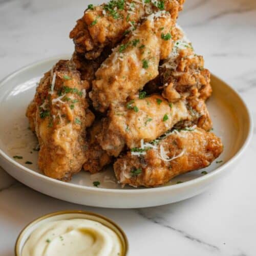 Air Fryer Garlic Parmesan Wings