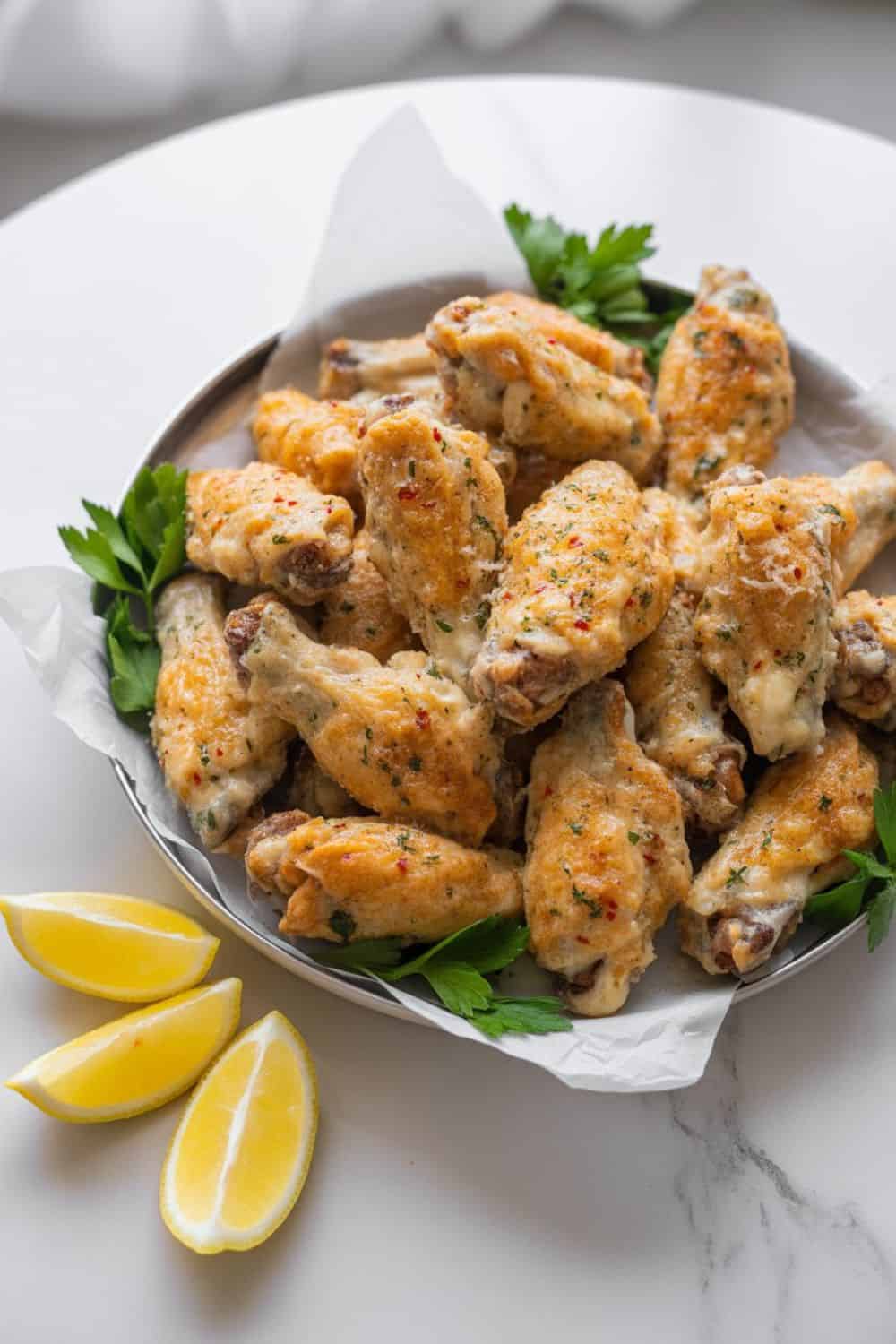 Air Fryer Garlic Parmesan Wings