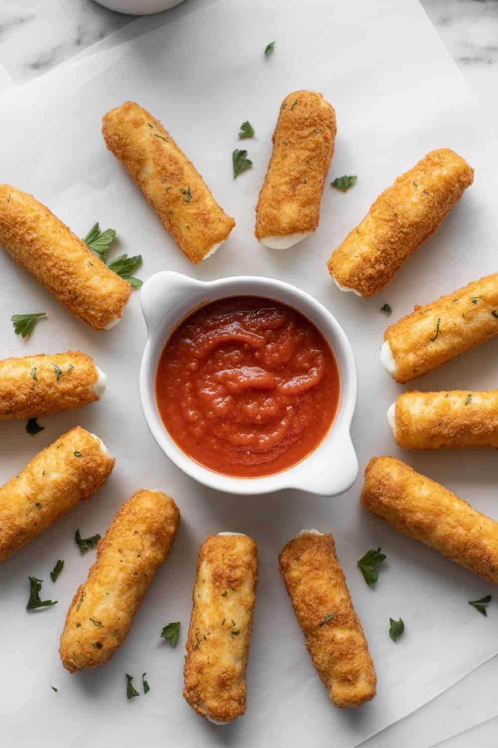 Easy Air Fryer Mozzarella Sticks