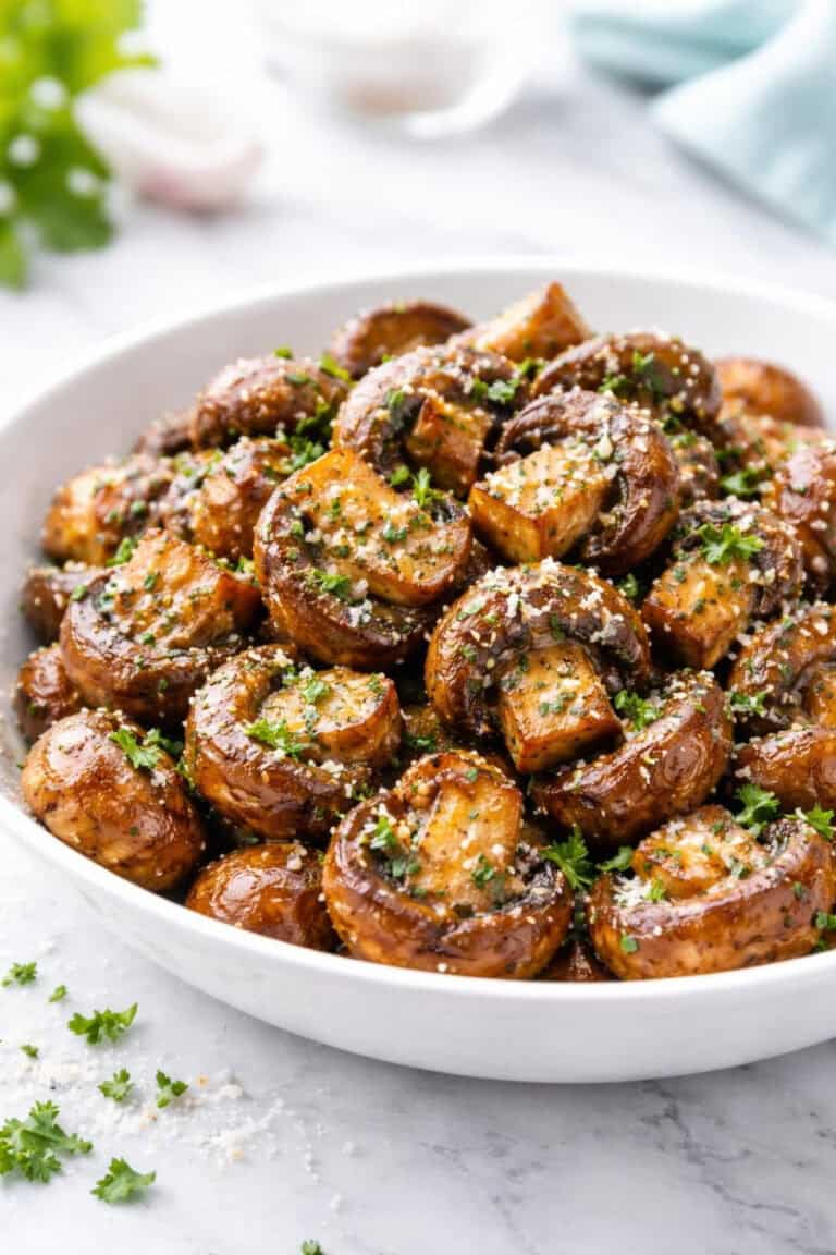 Air Fryer Garlic Butter Mushrooms