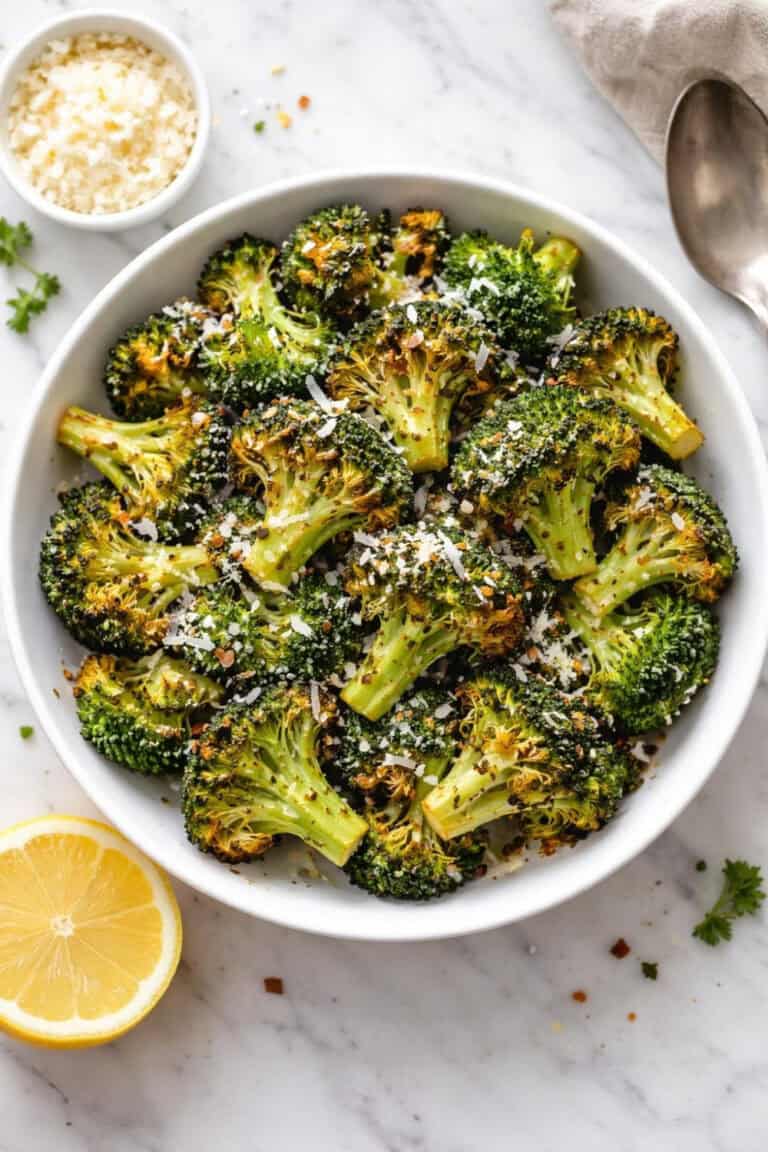 Air Fryer Garlic Parmesan Broccoli