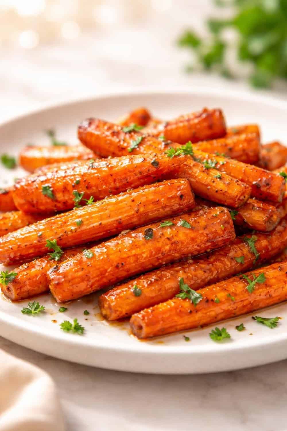 Air Fryer Roasted Carrots with Honey Glaze