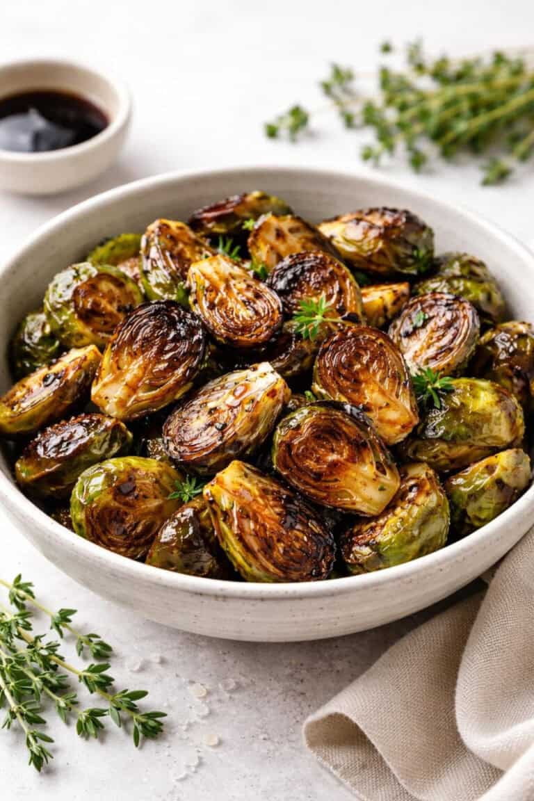 Balsamic Glaze Air Fryer Brussel Sprouts