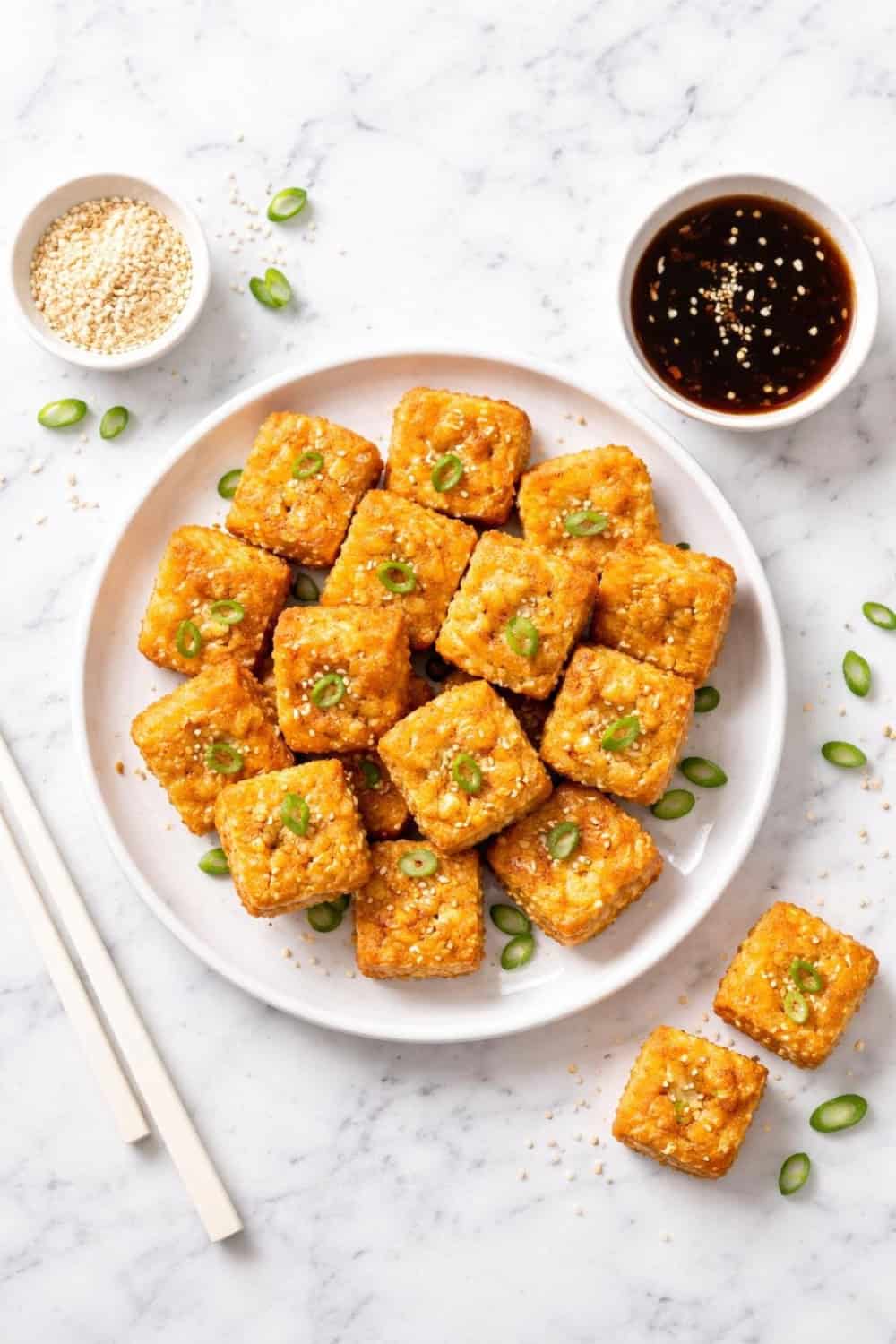Crispy Air Fryer Tofu Nuggets