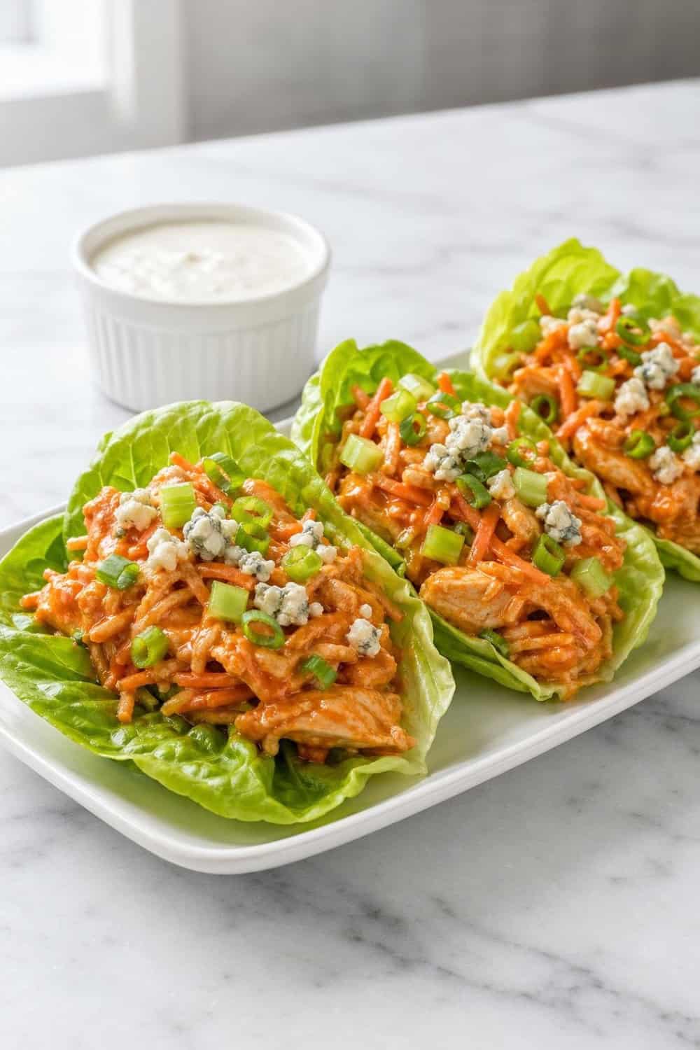 Buffalo Chicken Lettuce Wraps