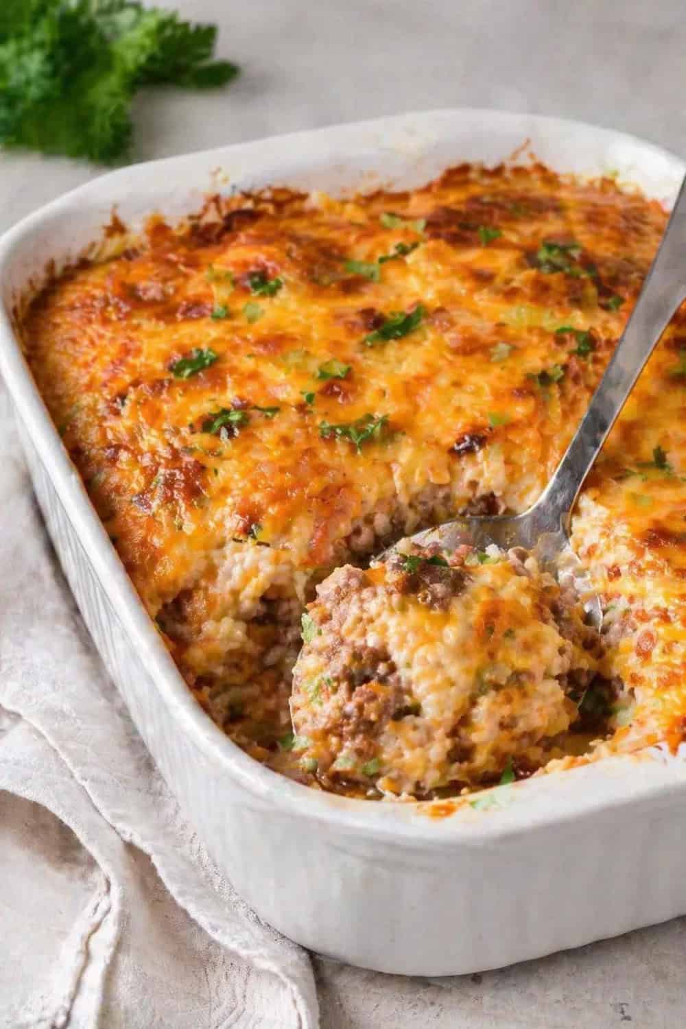 Cheesy Beef and Rice Casserole