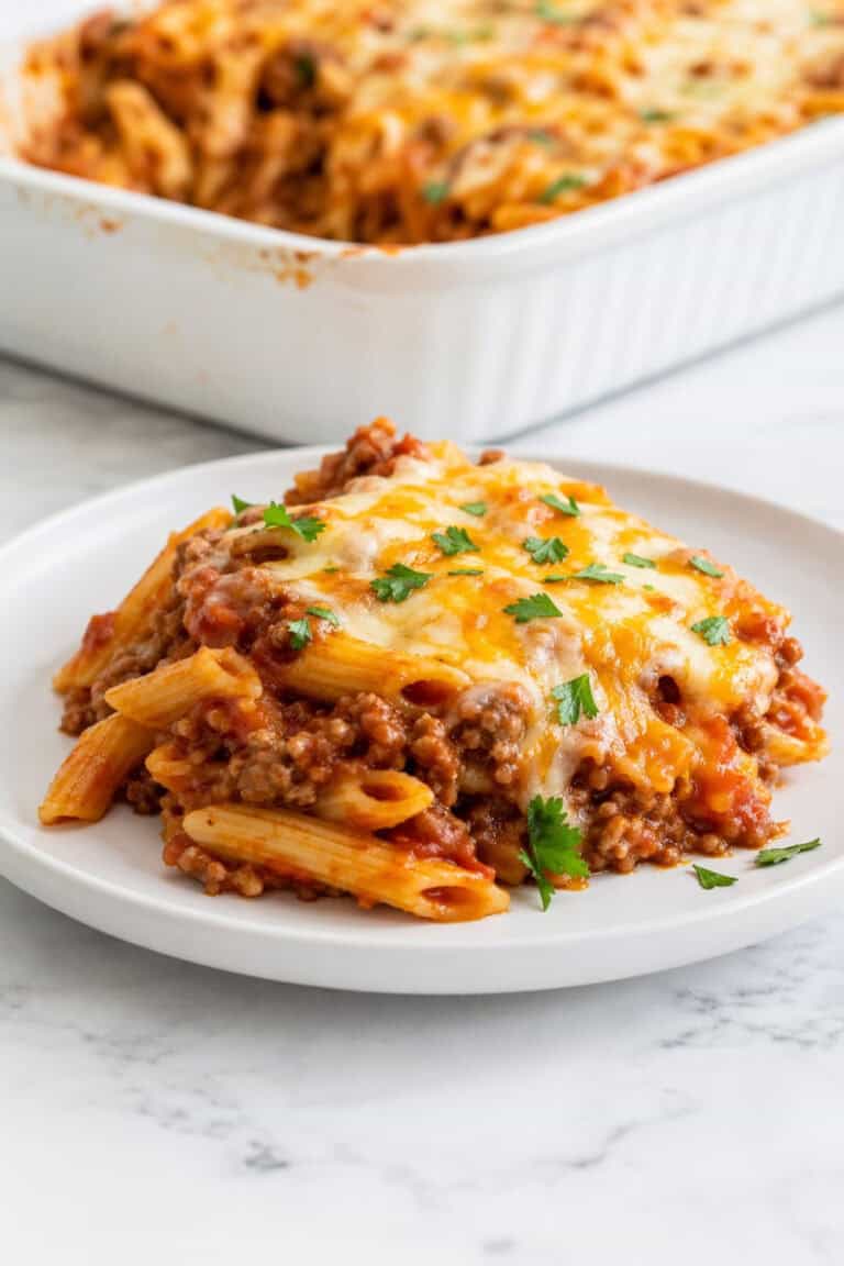 Cheesy Ground Beef Pasta Bake