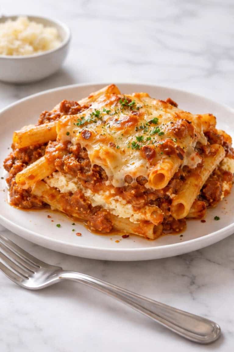 Creamy Baked Ziti with Ricotta
