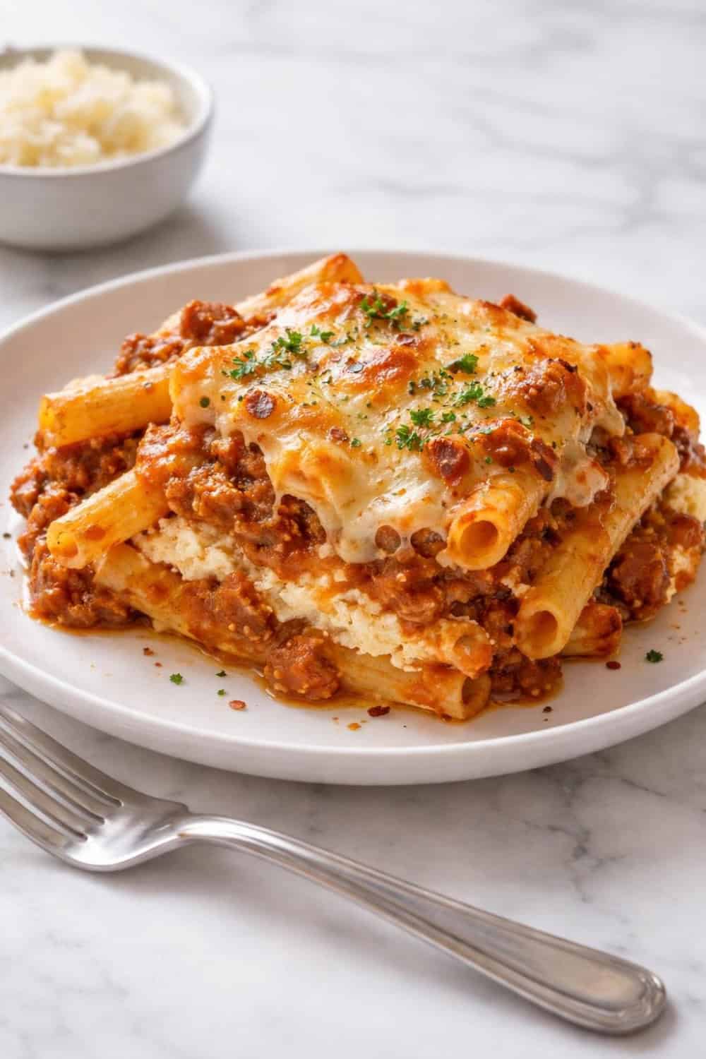 Creamy Baked Ziti with Ricotta