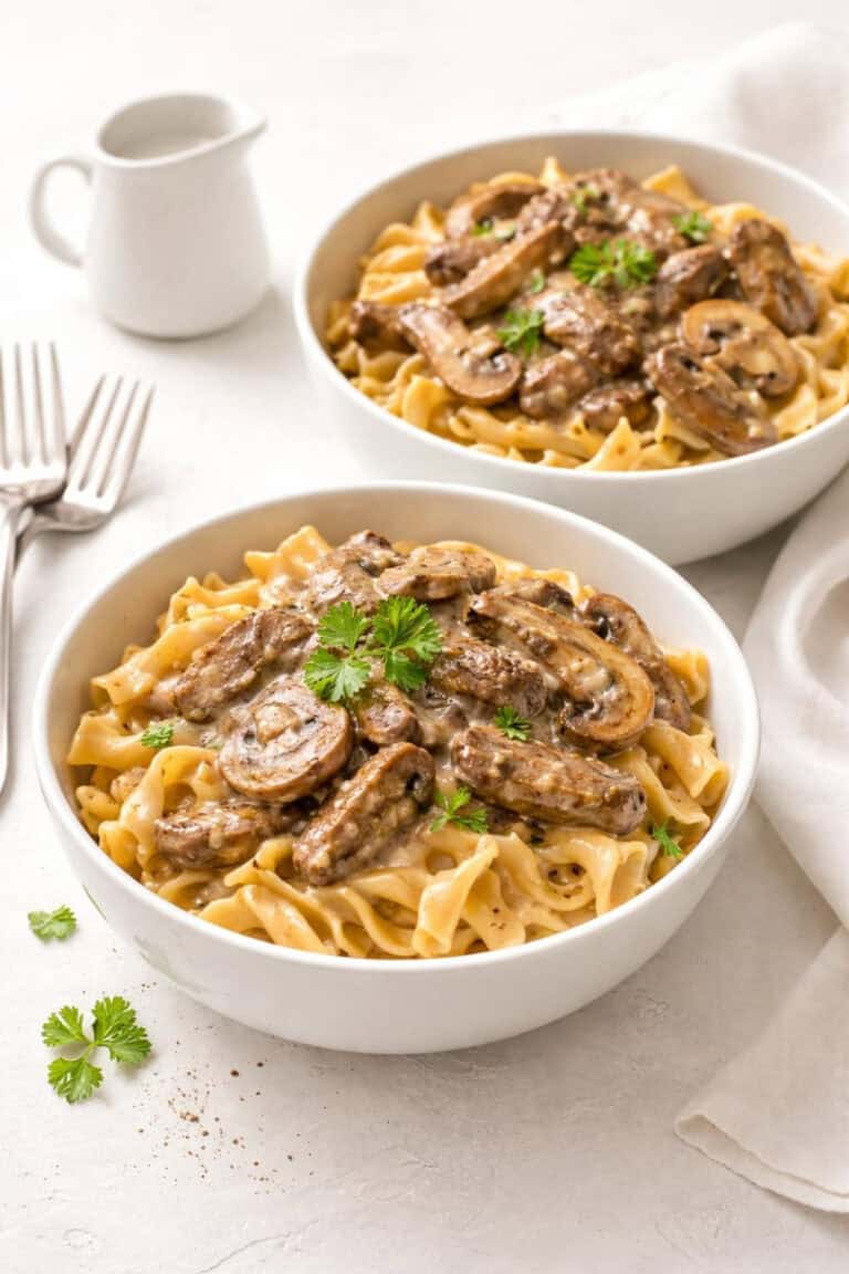 Creamy Beef Stroganoff