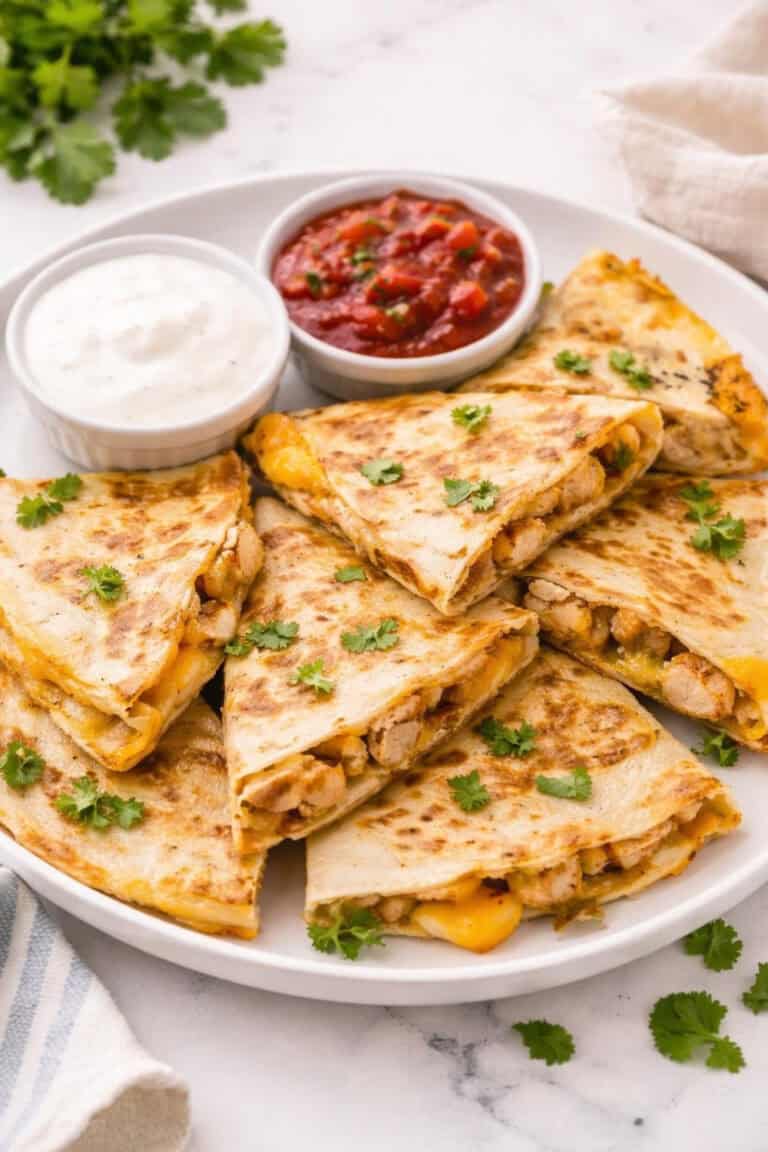 Creamy Chicken Bacon Ranch Quesadilla