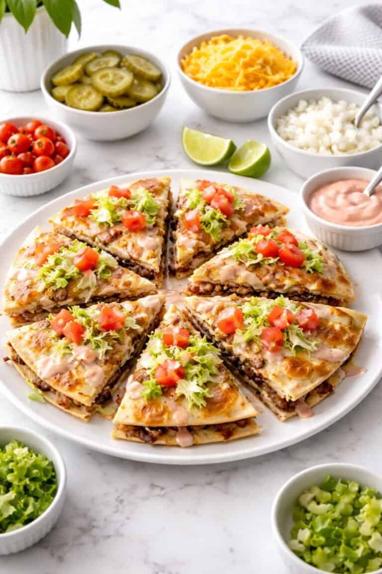 Crispy Smash Burger Quesadilla