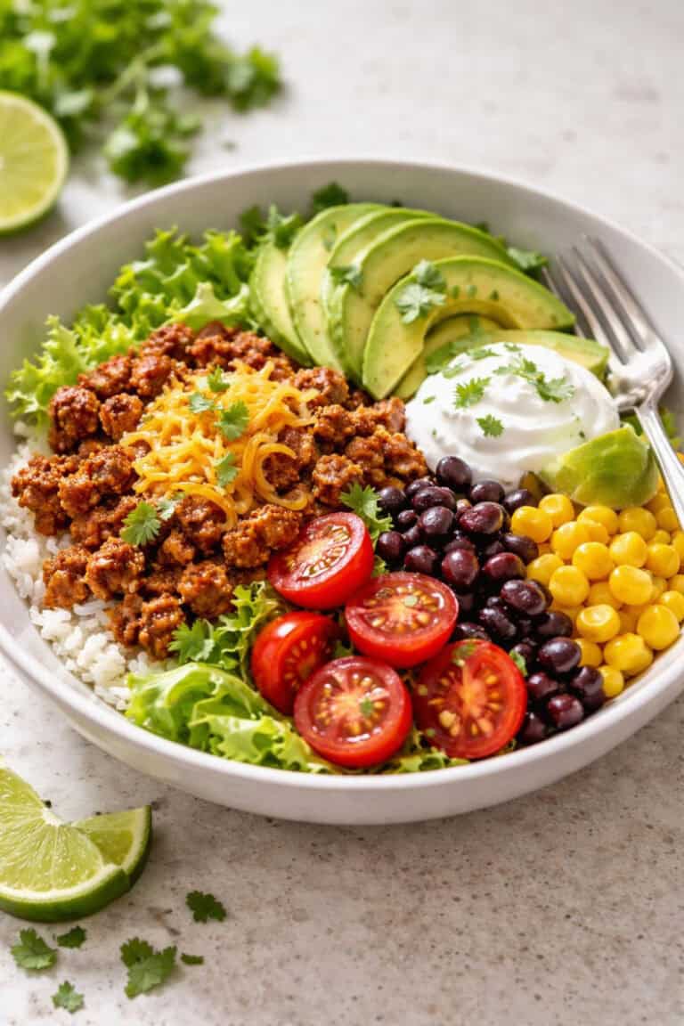 Easy Ground Beef Taco Bowls
