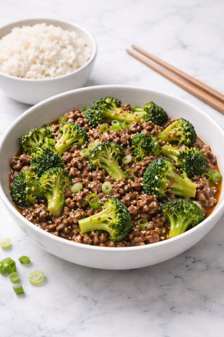 Ground Beef Stir Fry with Broccoli