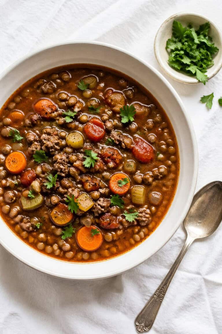 Hearty Beef and Lentil Soup